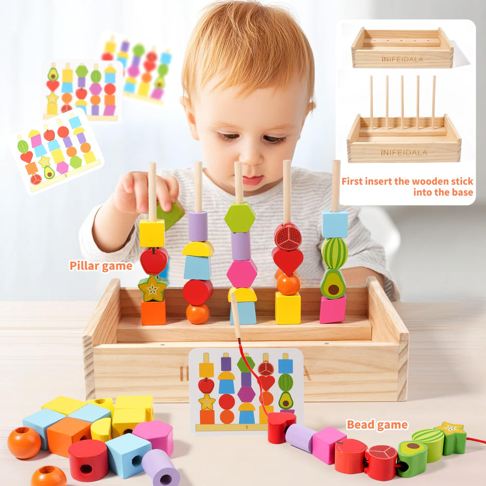 INIFEIDALA pattern play with spoons and beads encourages imaginative exploration