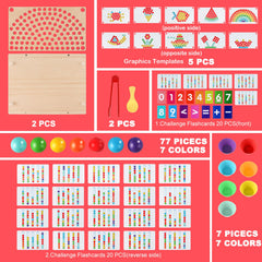 INIFEIDALA wooden peg board with beads for precise hand movements and sequencing.