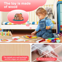 INIFEIDALA wooden storage box keeps pieces organized and ready for play.
