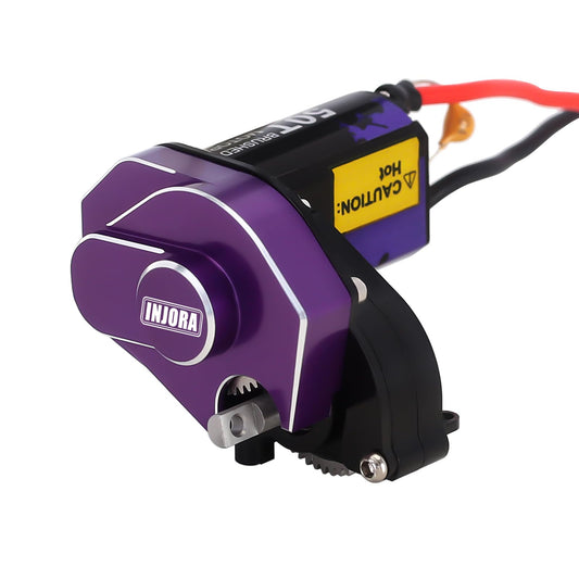 INJORA 050-50T brushed motor with helical gear transmission for SCX24 assembly, precision tuning.