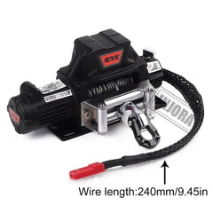 INJORA 1:10 scale winch highlights rugged metal build for Axial SCX10 and TRX4.