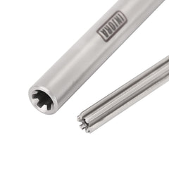 INJORA stainless steel short drive shaft for compact drivetrain upgrades.