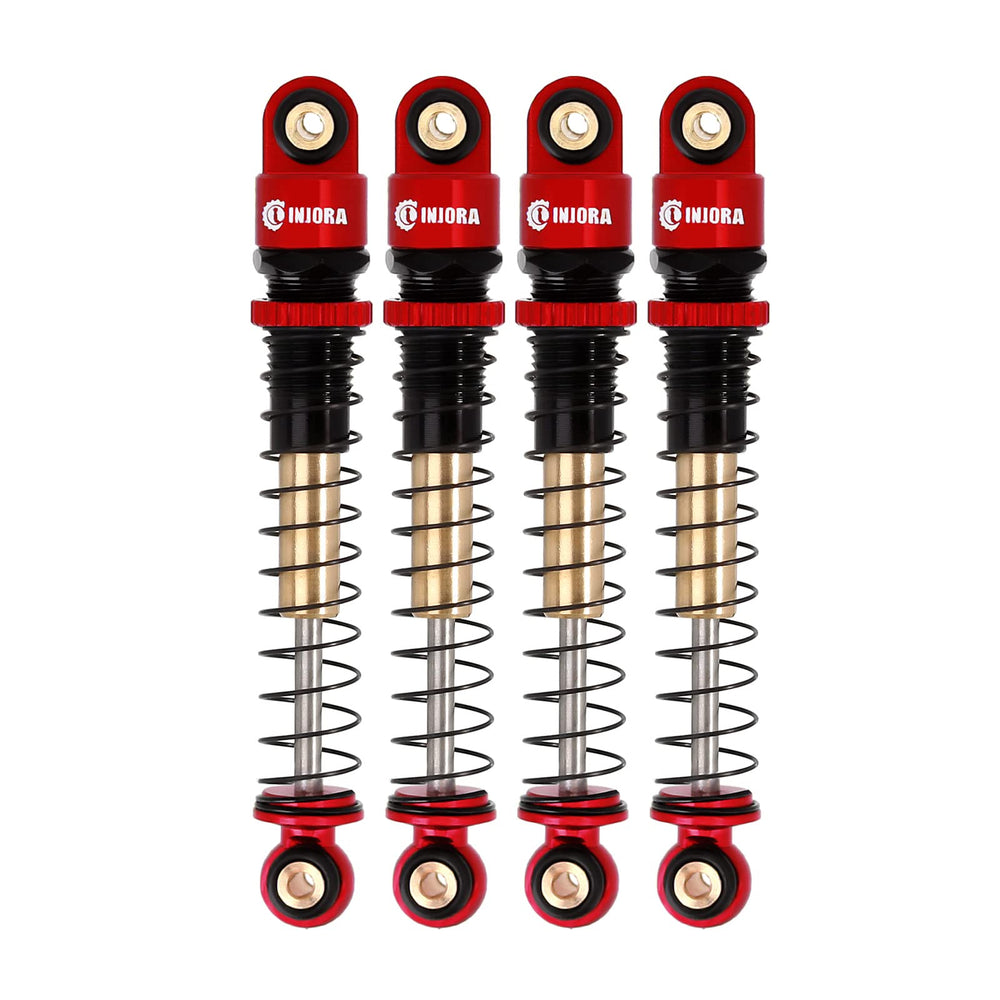INJORA 43mm aluminum shocks with threaded tele design for 1/24 RC crawlers