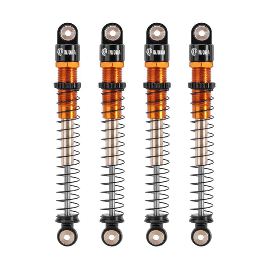 INJORA 51mm shocks with gold body for AX24 SCX24 durability.