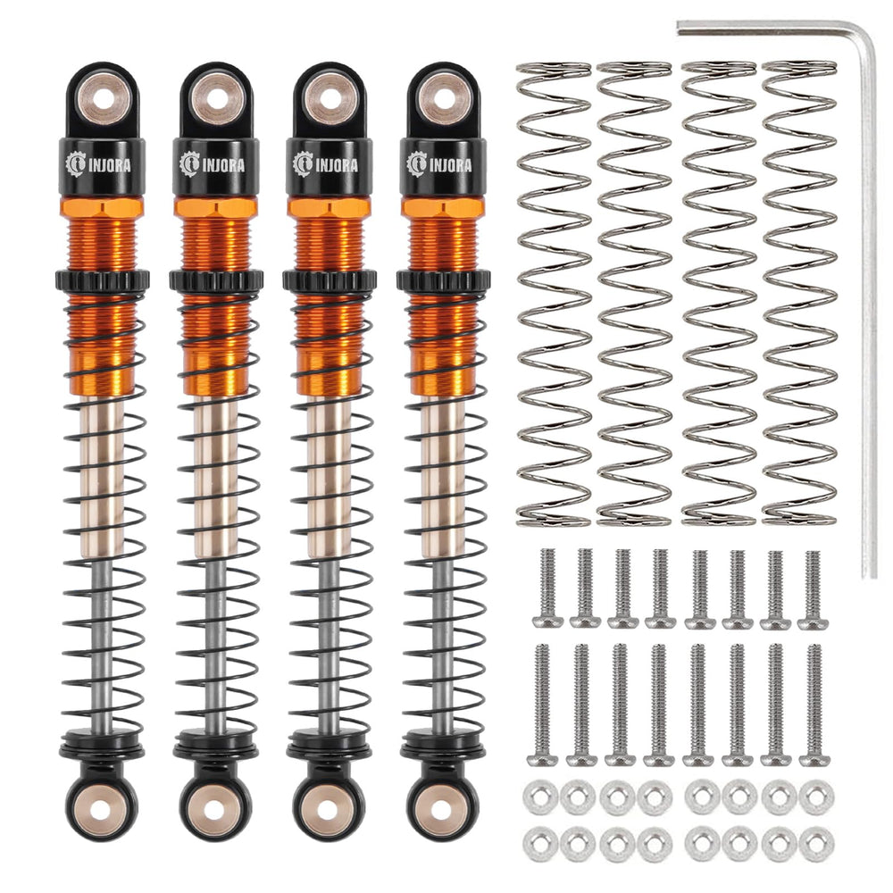 Telescopic design delivers maximum travel for challenging RC trails.