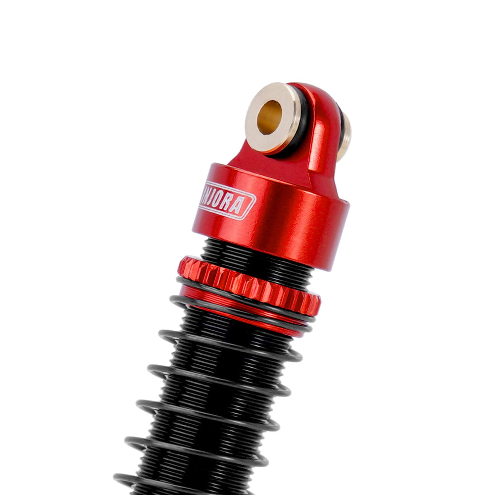 Nylon bottom rod end on INJORA shock damper maintains consistent control