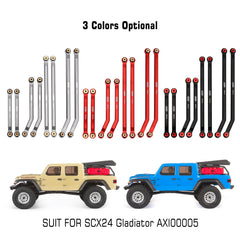 INJORA 8-piece set replaces plastic links for lasting durability on power wagon builds.
