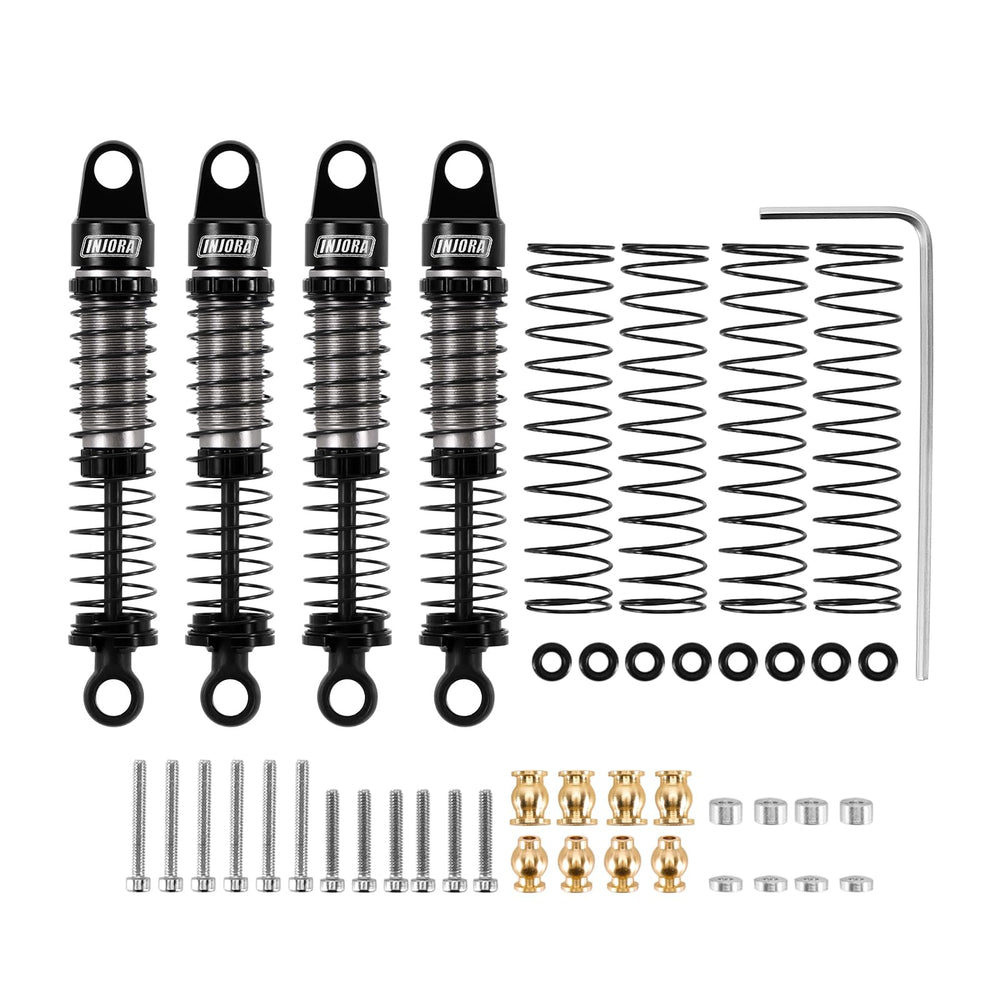 INJORA aluminum shock cap adds durability and precise pre load tuning
