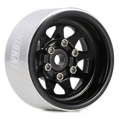 INJORA beadlock wheel side profile features deep dish design for wider stance.