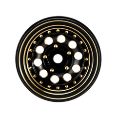 INJORA brass wheel with black coating resists corrosion for longer RC life.