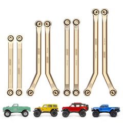 INJORA brass front links fitted for SCX24 C10 JLU 4Runner