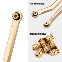 INJORA brass high clearance front 4-links set highlights premium engineering