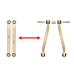 INJORA brass links layout improving driveshaft clearance on SCX24