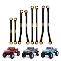 INJORA high-clearance bent brass links on a 1/18 RC crawler.