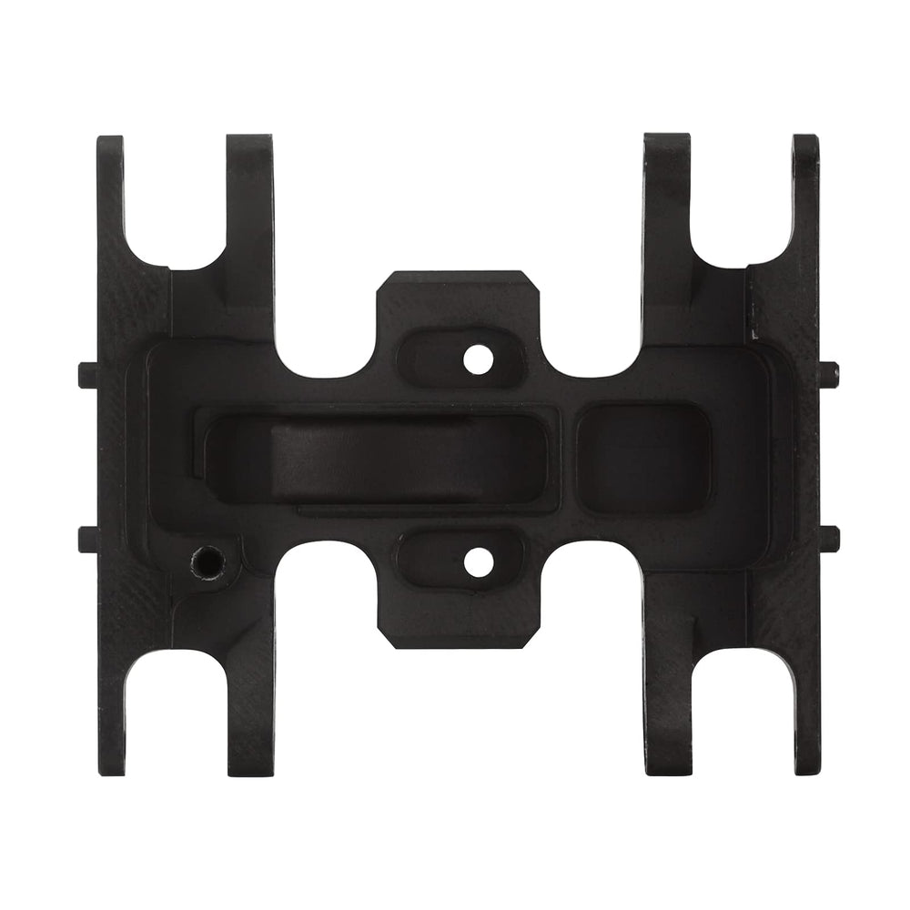 INJORA skid plate protects transmission during rock crawling.