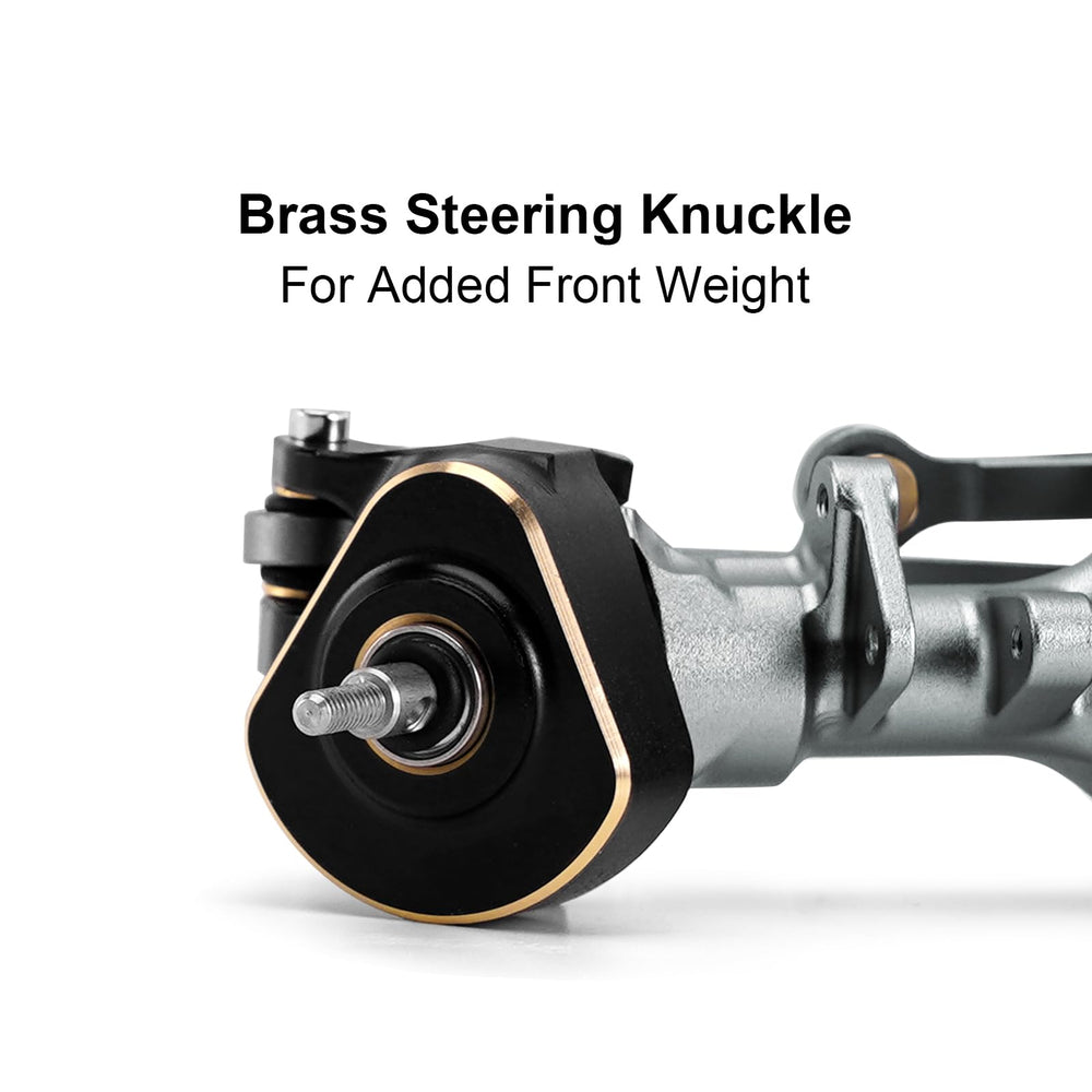 INJORA double joint shaft reduces wheel vibration during turns.