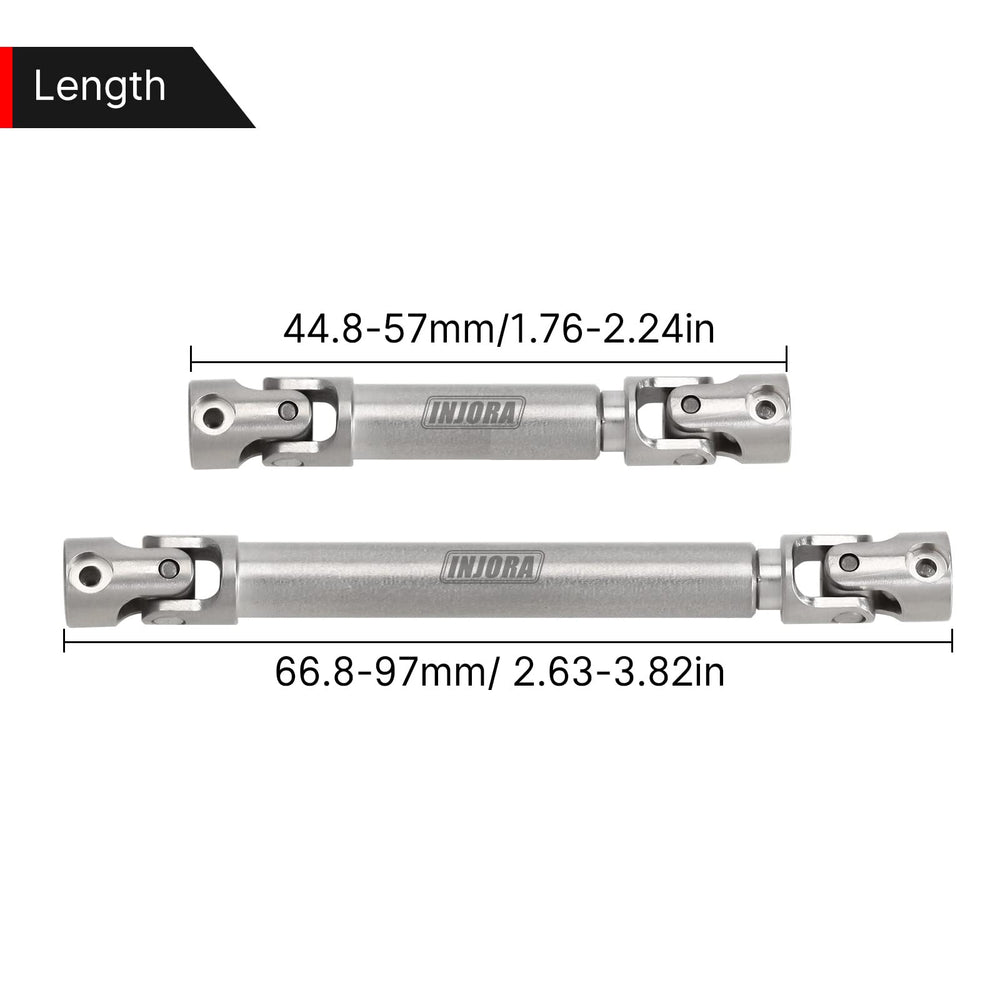 INJORA D-shaped hole drive shaft delivers tighter transmission-axle connection for SCX24 upgrades
