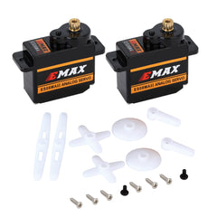 INJORA Emax ES08MAII 12g servo head view for precise steering control.