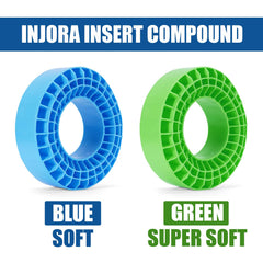 INJORA blue foam inserts support tire performance during tough sessions.