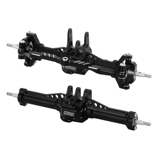 INJORA front and rear 4mm extended aluminum axles for TRX4M stability