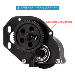 INJORA hardened transmission gears emphasize strength and long-lasting performance.