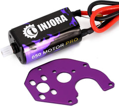 INJORA metal motor mount securing high-torque upgrade