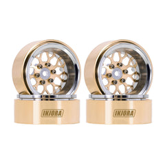 INJORA ModuWheel 1.3-inch offset wheel face for wider stance and stability.