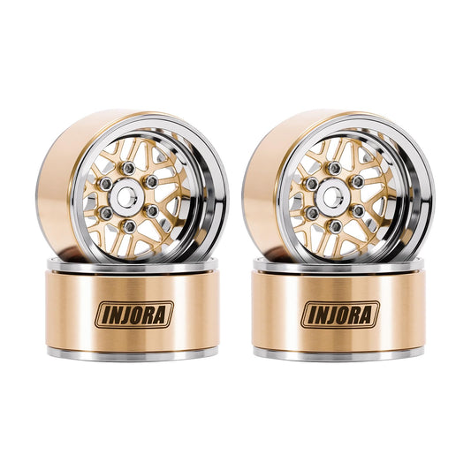 INJORA ModuWheel brass beadlock 28mm wheel close-up for enhanced stability