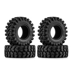 INJORA Obsidian S5 1.3in tire tread close-up showing deep grip potential on rocks