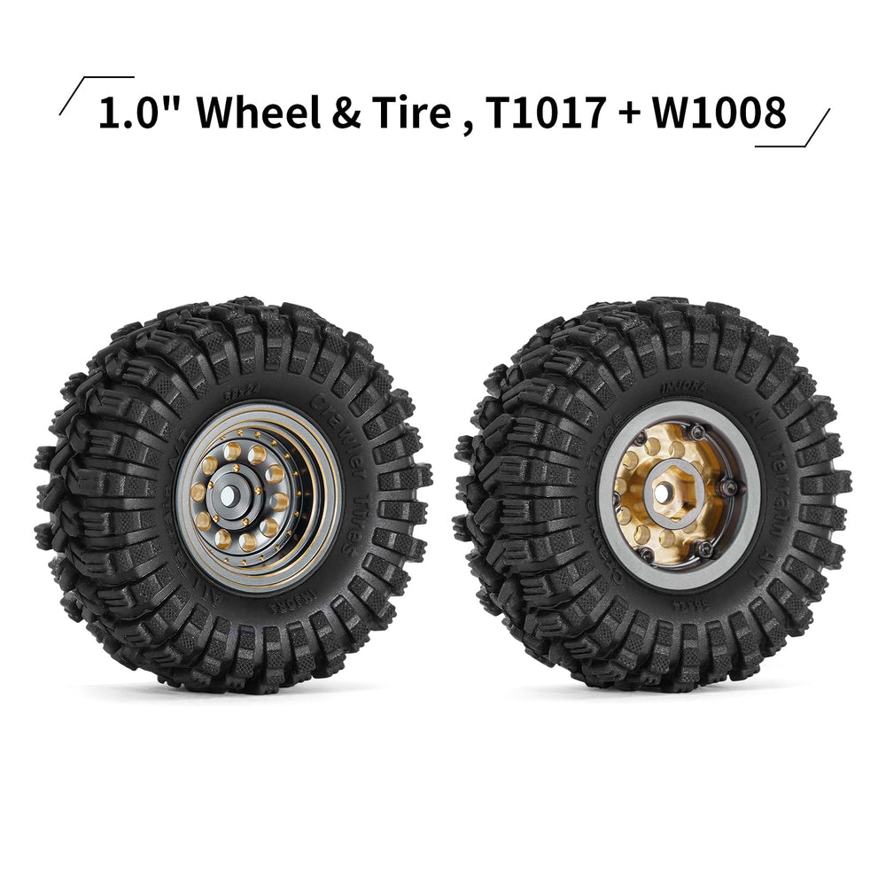 INJORA wheel and tire combo offers durable off-road performance.