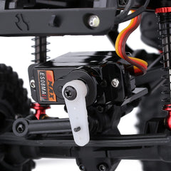 INJORA RC crawler test drive image illustrating smooth operation with upgraded servo.