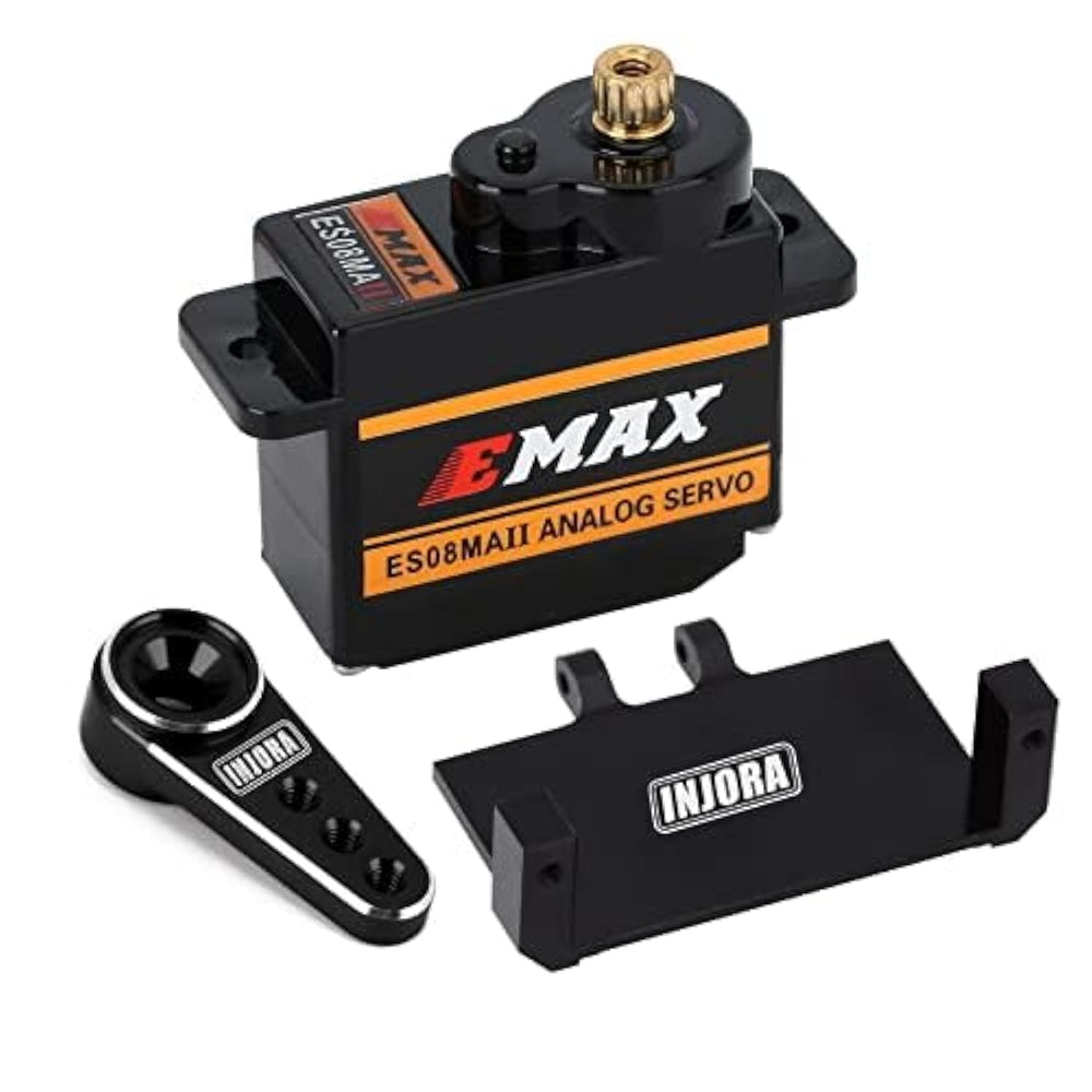 INJORA RC servo steering mount bracket enhances precise steering control.