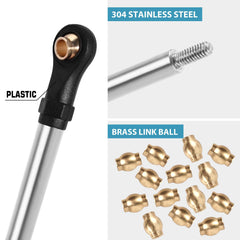 INJORA plastic rod ends provide durability and flexibility on rough terrain.