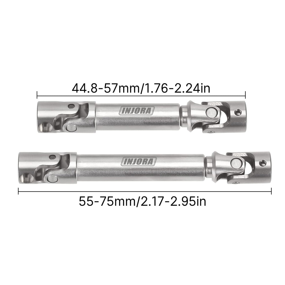 INJORA long and short drive shafts; versatile upgrade for SCX24.