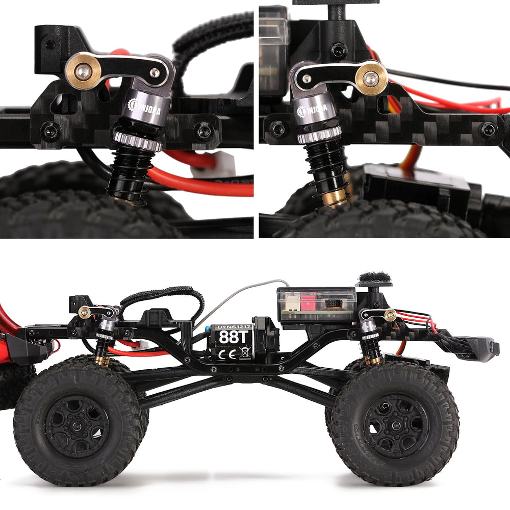 INJORA Stock shock mount compatibility reminder for SCX24 body and chassis.