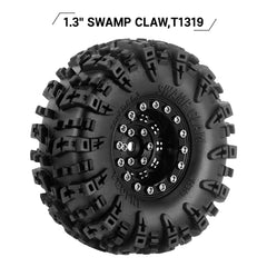 INJORA Swamp Claw tread close-up reveals sticky compound for traction.