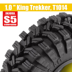 INJORA 1.0 tire tread close up shows multi curve siping for grip