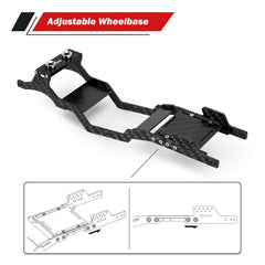INJORA frame with multiple shock mounting points for precise suspension tuning