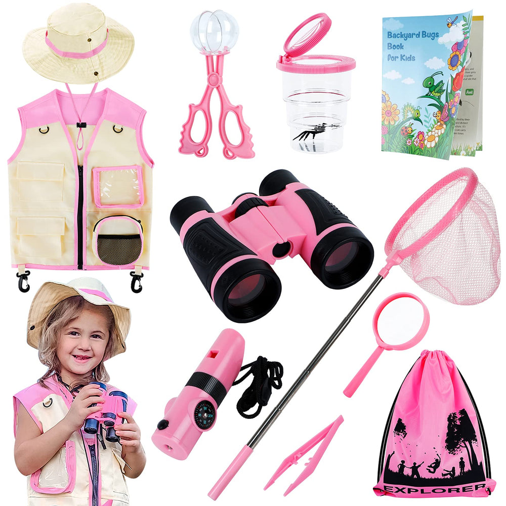 INNOCHEER Explorer Kit safari vest helps kids stay organized outdoors.
