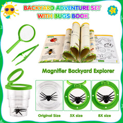 INNOCHEER kids bug book with illustrated life cycles for learning.
