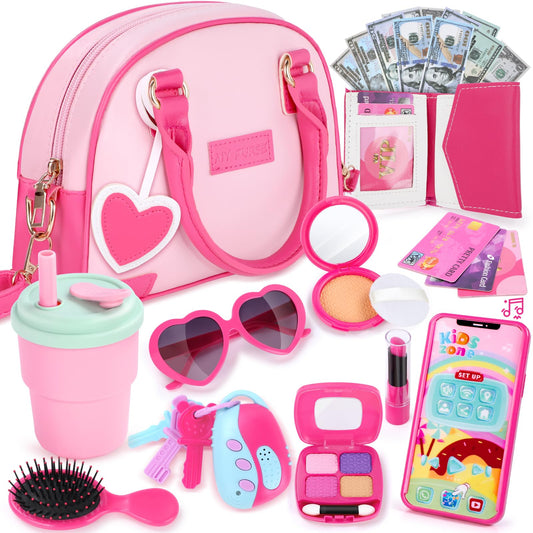 INNOCHEER little girls purse front view for imaginative play and style