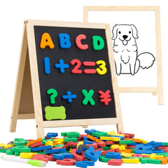 INNOCHEER magnetic letters board front view with colorful magnets for early literacy practice