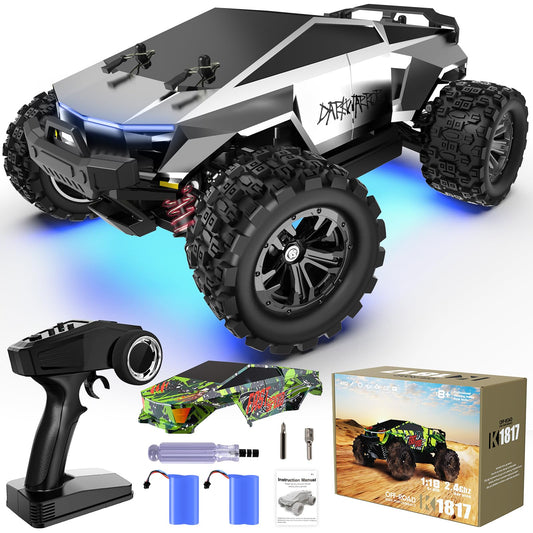 Innofans 1:18 scale all-terrain RC car front view for quick setup and confident control.