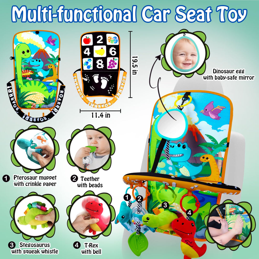 Innofans plush dinosaurs provide engaging squeaks and gentle rattle sounds.