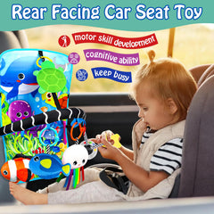 Innofans car seat toy with mirror for self-play during rides.