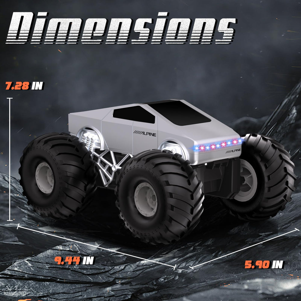 Innofans RC car with LED headlights for safe nighttime driving.