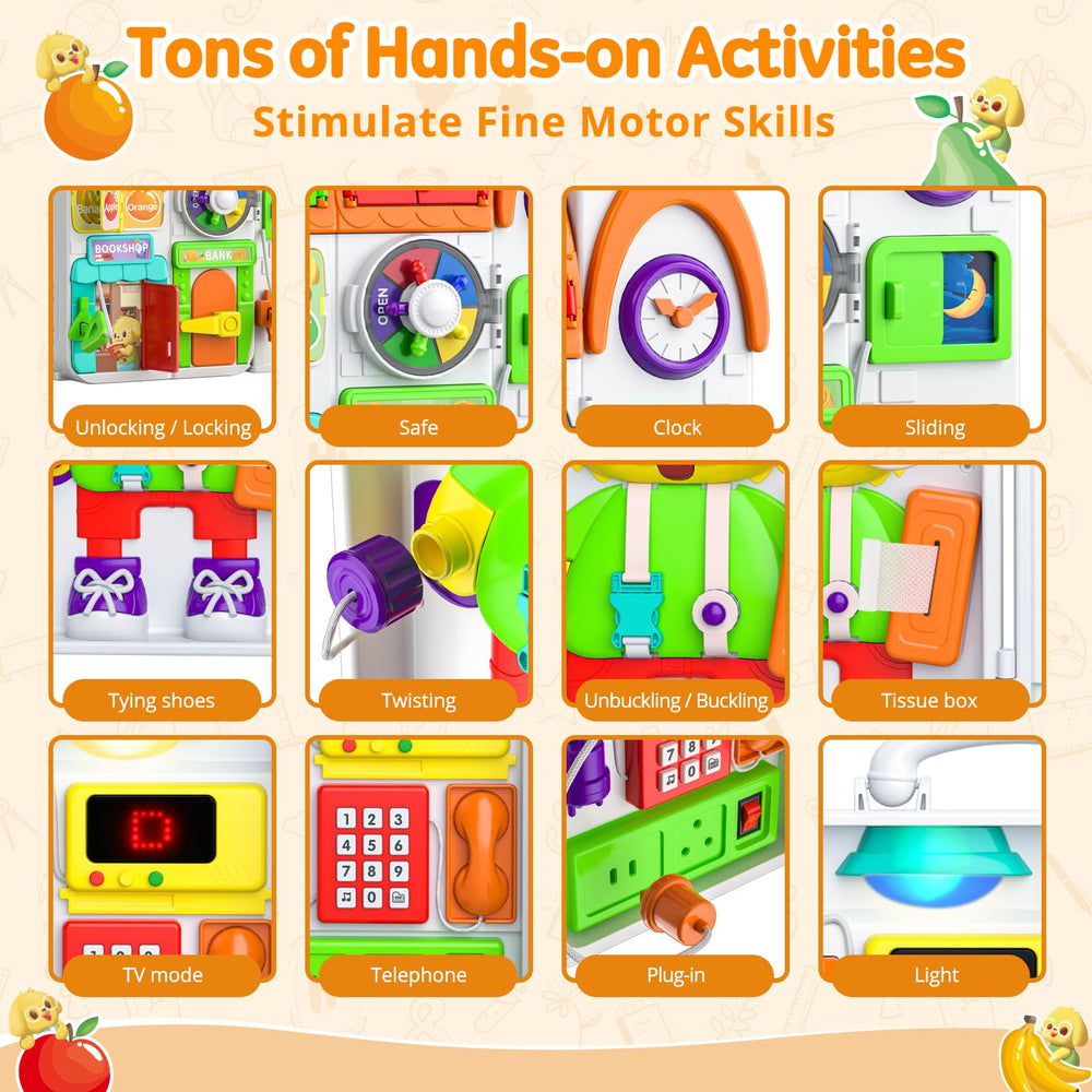 INNOSKY Busy Board clock and dials aid time-telling awareness