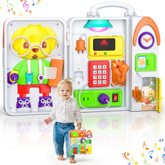 INNOSKY Montessori Busy Board doors and windows boosts fine motor play