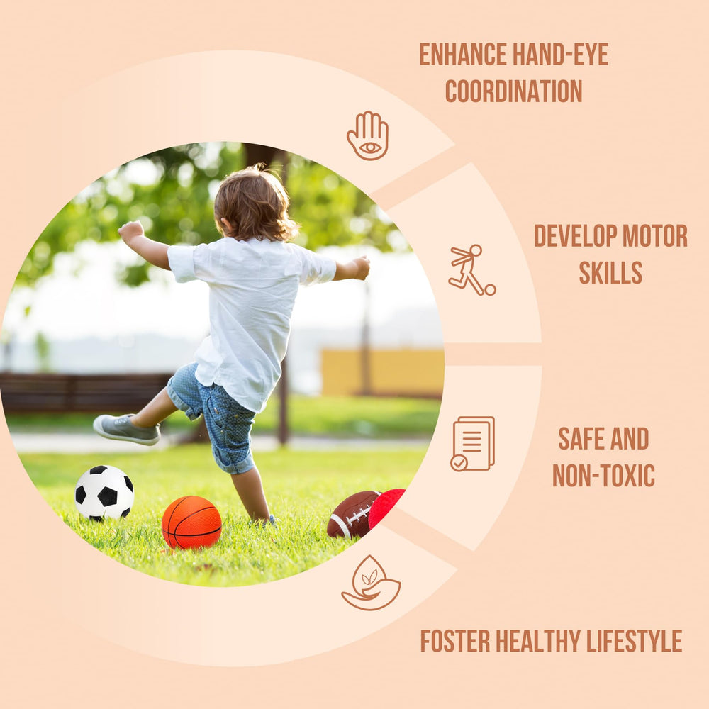 Innotoys soft balls for toddlers, 5-inch dodgeball focus, soft touch for games.