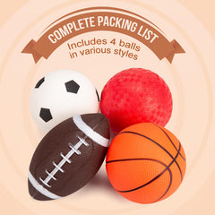 Innotoys 5-inch playground balls pumped easily for quick play sessions.